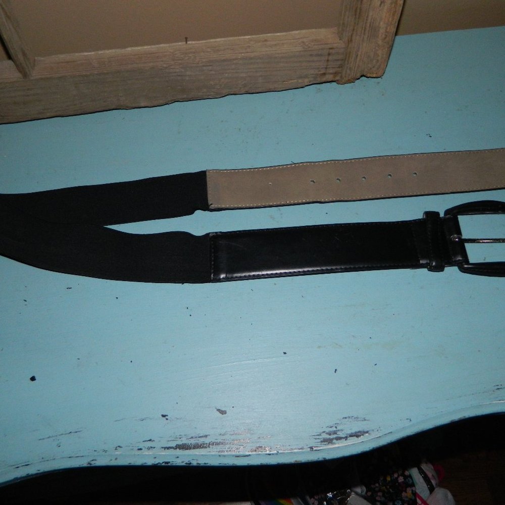 Halogen Black Stretch Wide Belt Womens size M/L